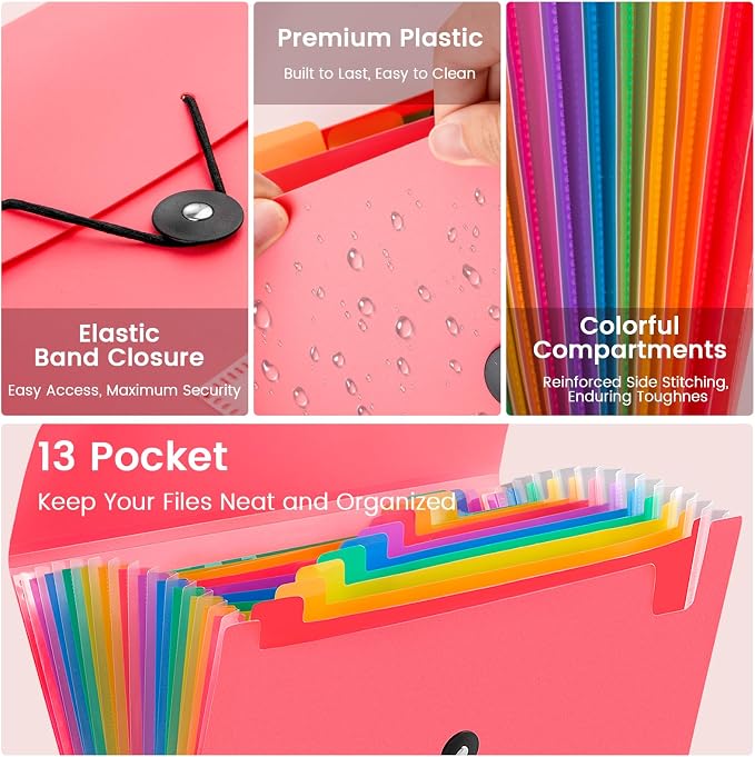 13 Pocket Accordion File Organizer - Image 3