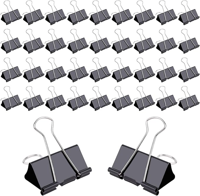 144 Pcs Binder Clips, 1-Inch Medium Paper Clamps by V-chen