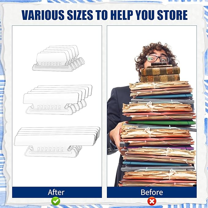100Pcs 3 1/2 Inch Hanging File Folder Tabs Plastic Tabs - Image 5