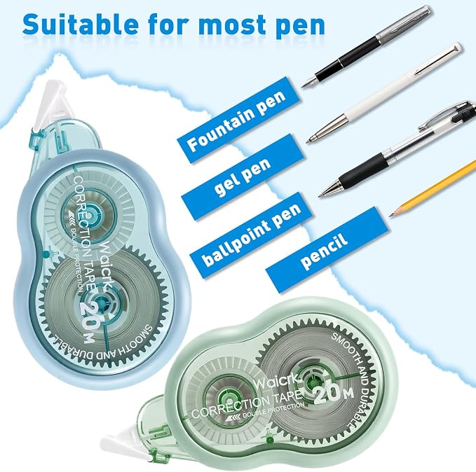 Correction Tape with Dispenser, Tear-Resistant, Easy-to-Use Applicator - Image 3