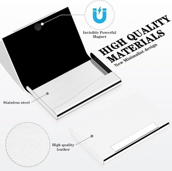 Padike Business Card Holder, Business Card Case Professional PU Leather & - Image 2