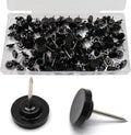 Biaungdo 150 Pcs Black Flat Push Pins, Plastic Round Head Thumb Tacks by Biaungdo