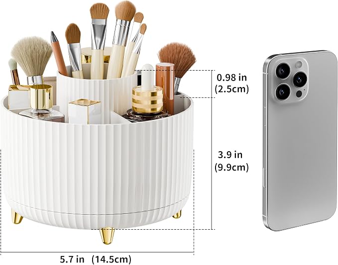 fanado 360° Rotate Makeup Brush Holder Organizer, Makeup Organizers Countertop - Image 6