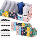 PerKoop 12 Pcs Decorative Magazine File Holders Floral Foldable File Folders by PerKoop