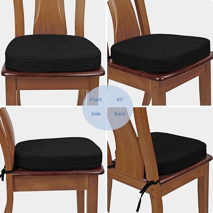 BUYUE Thickened 2.5" Dining Chair Cushions Set of 4, U-Shape High Density Foam - Image 4