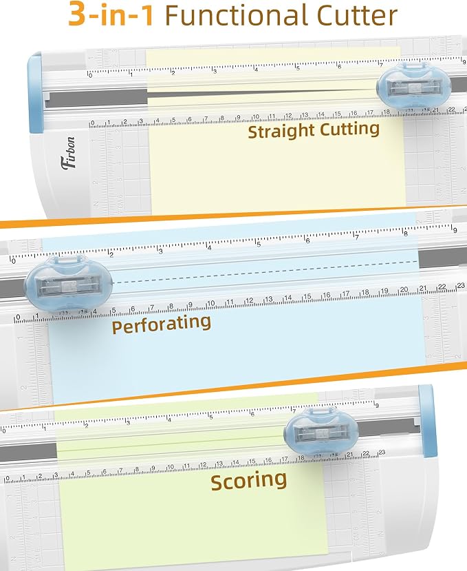 Firbon 3-in-1 Paper Cutter, Scoring & Perforating Blades - Image 2