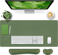 Bloss Keyboard and Mouse Wrist Rest + Leather Desk Mat, Desk Mat by Bloss