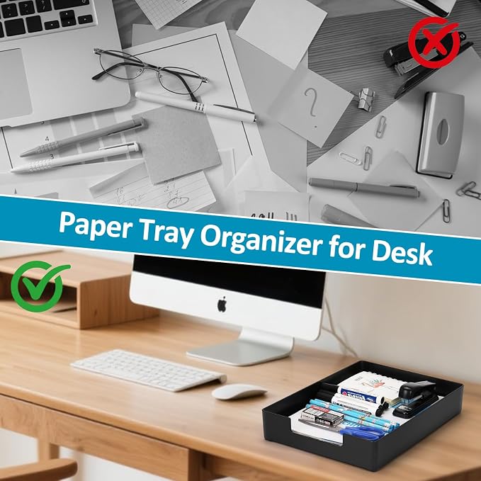 Letter Tray, Desk Organizer Tray, A4 Plastic Paper Tray Organizer - Image 5