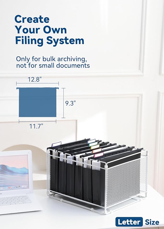 SortRax Plastic Extra Capacity Hanging File Folders, Heavy Duty - Image 6