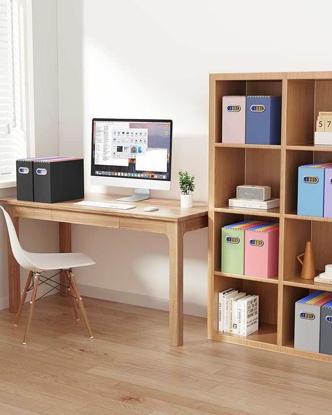 Oterri File Organizer Box, Portable Collapsible Cardboard File Folder Organizer - Image 5