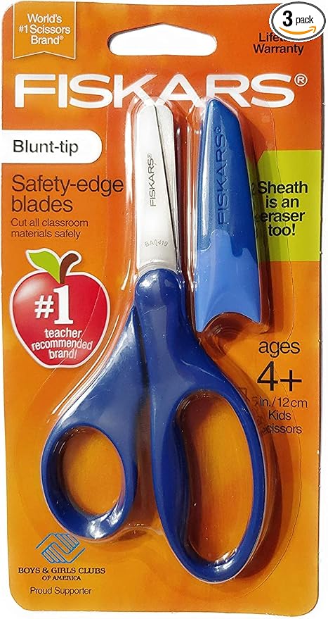 Fiskars Blunt-tip Safety-edge Blade Scissors Navy blue by Unknown