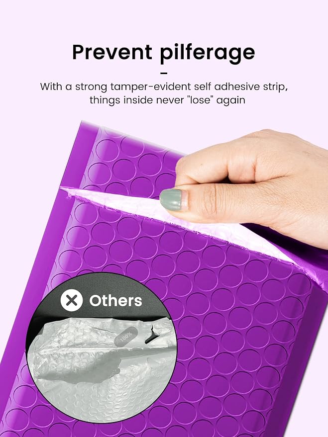 GSSSUSA Bubble Mailers 4x8 Inch 50 Pack Padded Envelopes Usable Size 4x7 Inch - Image 6