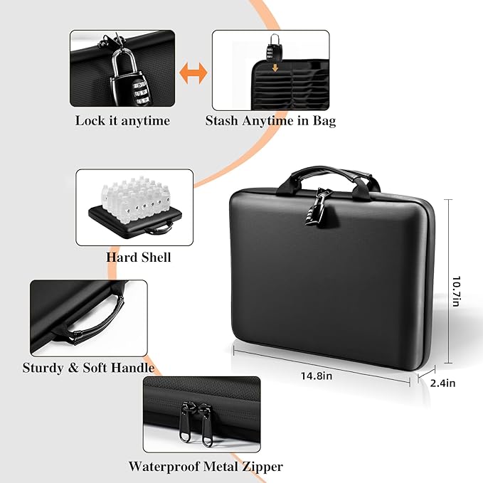 Fireproof Document Box File Organizer: Hard-Shell Case Fireproof Waterproof Box - Image 3