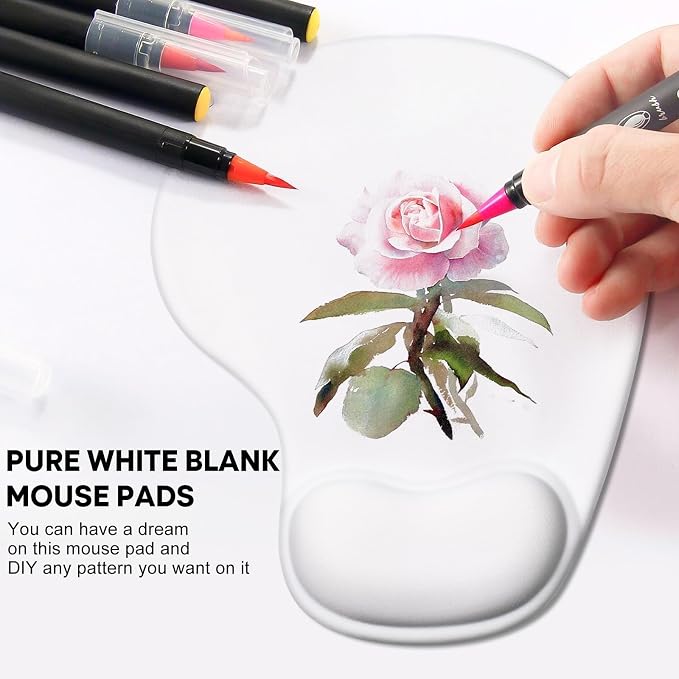 JIKIOU Mouse Pad, 2 Pack Ergonomic Mouse Pads - Image 2