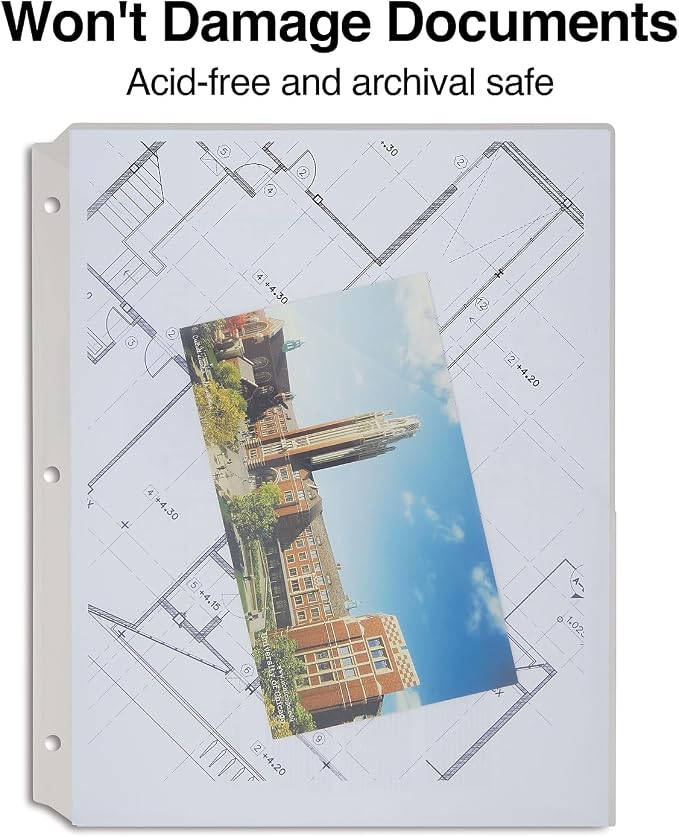 Staples Binder Pockets, 3‑Hole Punched, Secure Storage - Image 6
