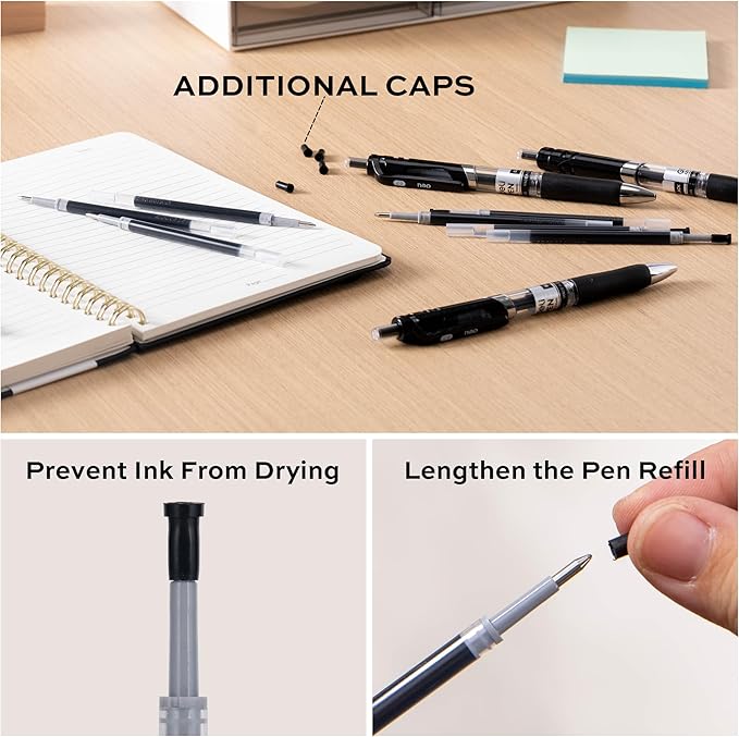 deli Gel Pen Refills, Medium Point 0.7mm, Smooth Writing, Fast Dry, No Bleed - Image 5