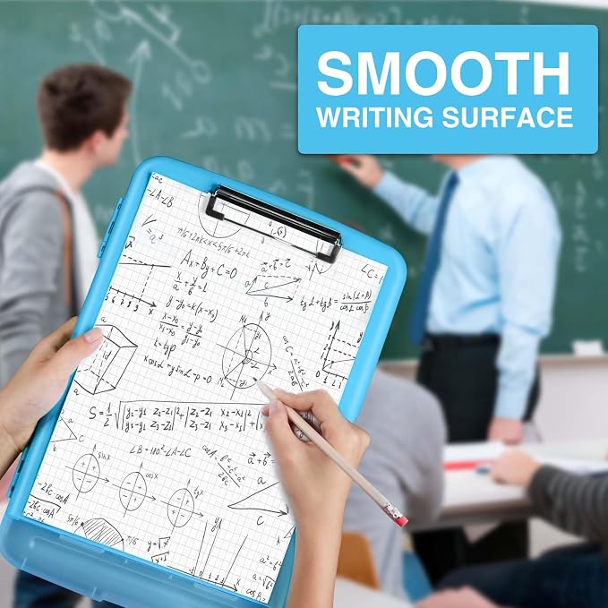Sooez Clipboard with Storage, Clip Board 8.5 x 11 with Pen Holder, Plastic - Image 6