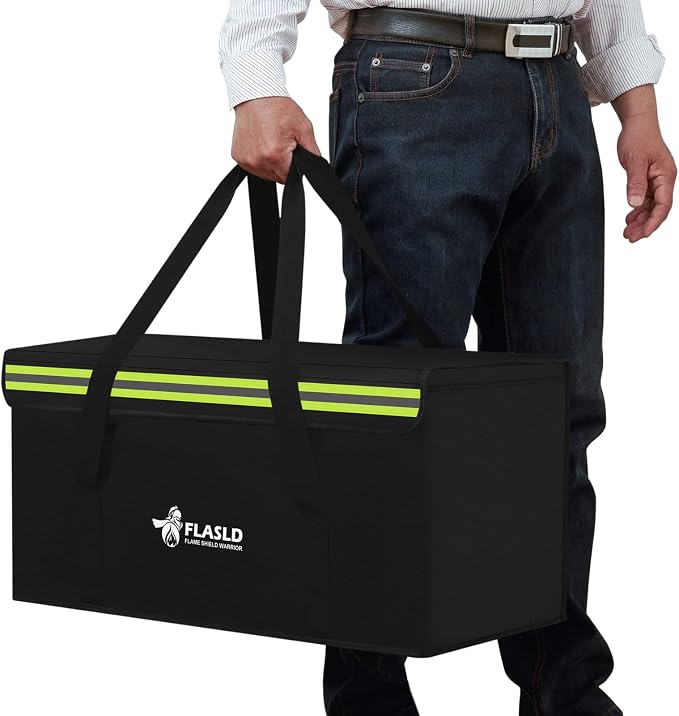FLASLD Large Fireproof Document Bags, Fireproof Folder Safe Box - Image 4