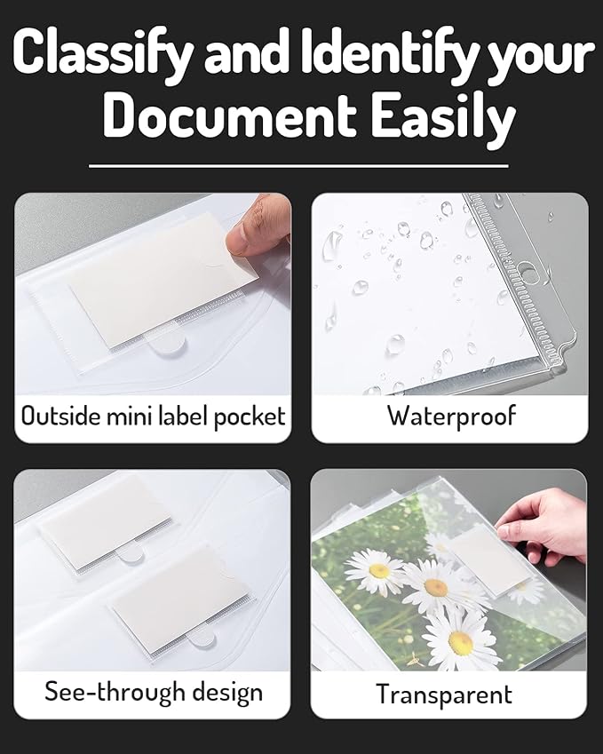 Forvencer Binder Pocket, 5 Pack Super Heavyweight Poly Binder Pocket - Image 7