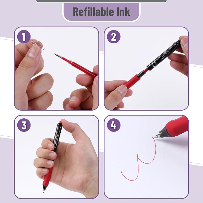 Mr. Pen- Retractable Gel Pens, 8 Pack, 0.7mm Fine Point Colorful Ink | Fast-Dry - Image 5