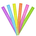 DAGONGREN 30 Pack Clear Plastic Rulers 12 Inch, Transparent Assorted Color by DAGONGREN