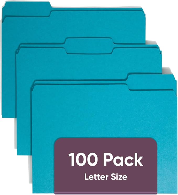 Smead Standard File Folders, 1/3-Cut Tabs, Letter Size by SMEAD