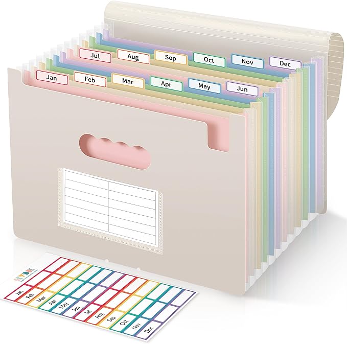 SKYDUE 13 Pocket Expanding File Folder, Accordion Document Organizer by SKYDUE