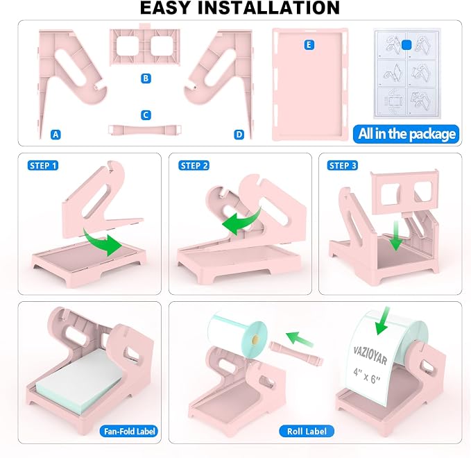 Thermal Label Holder for Rolls and Fan-Fold Labels, Sticker Roll Holder Work - Image 4