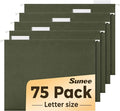 SUNEE Hanging File Folders, 75 Pack Reinforced Hang Folders Letter Size by SUNEE
