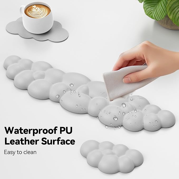 TECKNET Cloud Keyboard Wrist Rest Set, Cloud Wrist Rest - Image 6