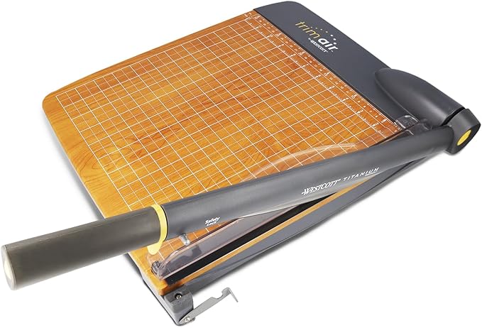 Westcott 12'' TrimAir Wood Guillotine Paper Cutter & Paper Trimmer, 30 Sheet by Westcott