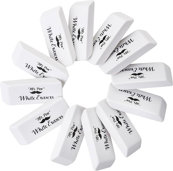 Mr. Pen- White Pencil Eraser, 36 Pack | Large Latex Free Block Erasers Bulk - Image 8