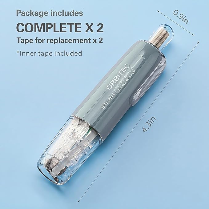 Refillable Retractable Quick Dry White Correction Tape, Mini Small Aesthetic - Image 8