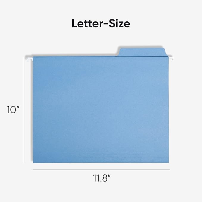 Smead FasTab Hanging File Folders, 1/3-Cut Built-in Tabs, Letter Size - Image 2