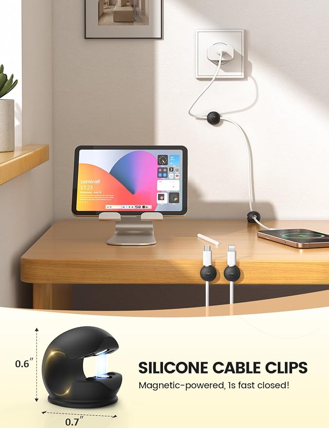 Lamicall 8Pack Magnetic Cord Organizer Clips - Image 2