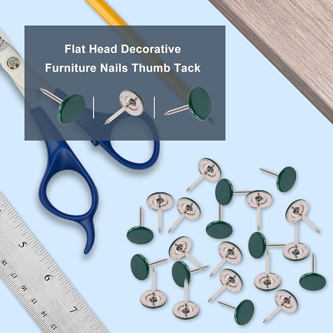 100Pcs Flat Head Upholstery Tacks Home Furniture Decor Tack Upholstery Nails - Image 4