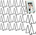 18 pcs 4.5in Plate Stands for Display, Metal Plate Holders Display Stands Can by 24ozRibbedGlassCup