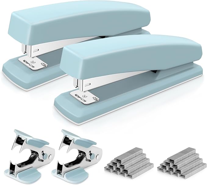 Deli Stapler, Desktop Stapler, 2 Pack, Office Staplers, 25 Sheet Capacity by delioffice