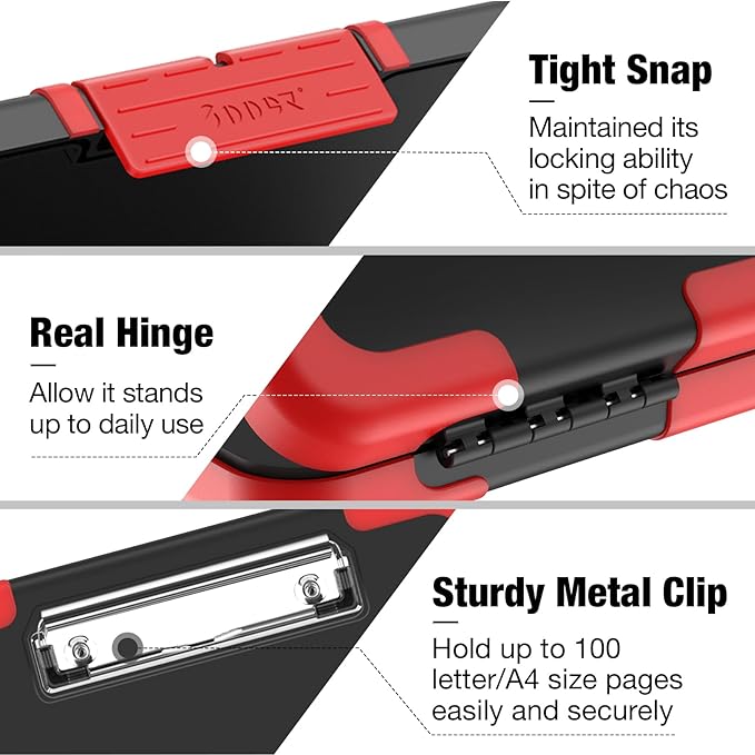 Sooez Toughest Clipboard with Storage, Internal Pen Pouch Included, Letter/ A4 - Image 5