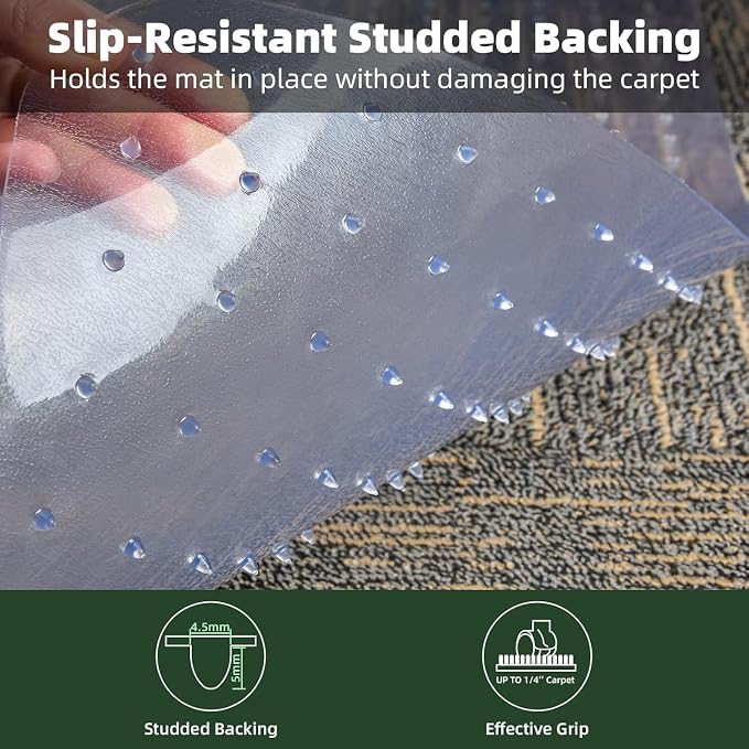 Office Chair Mat for Carpets, 2 Pack 36" x 48" Chair Mat, Slip Resistant Heavy - Image 5