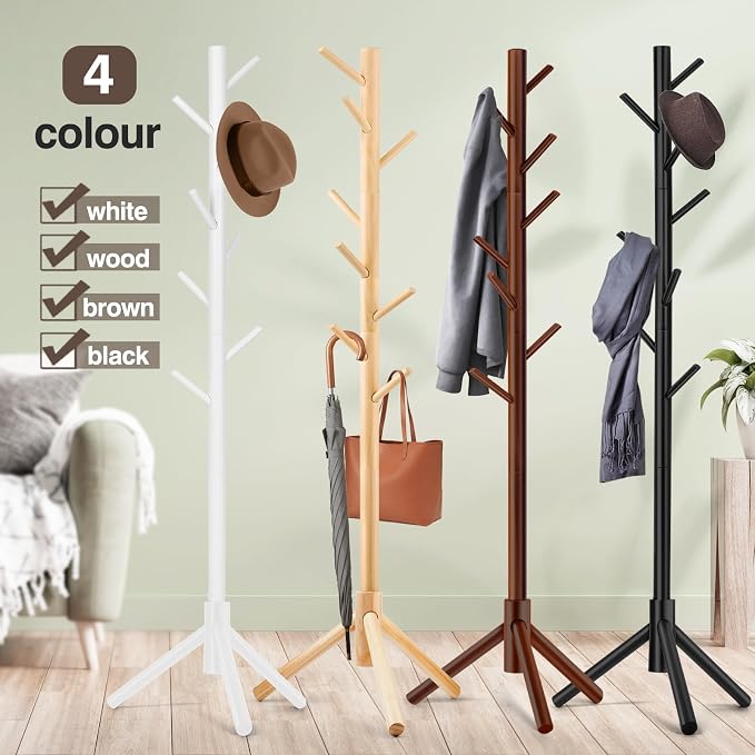 WANGMUXIA 2 PCS Coat Rack, Freestanding Coat Rack - Image 7