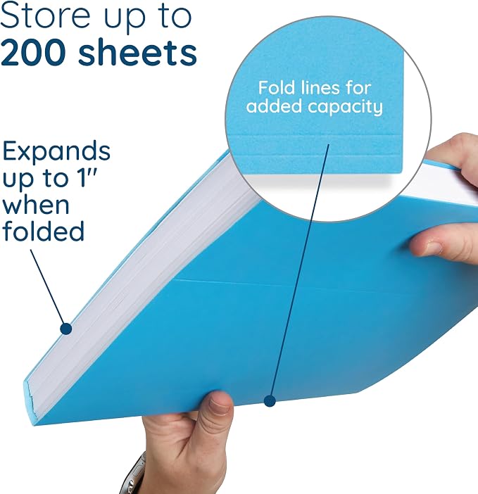 25 Blue Summit Supplies Pretty Hanging File Folders, Pastel Gem Tone Assorted - Image 4