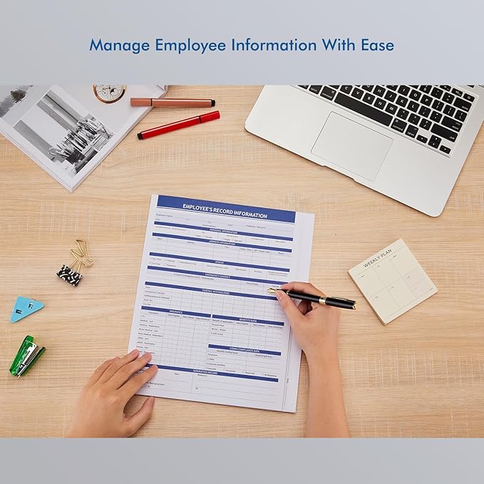 Employee Record Folders, Large Capacity and Durable Employee Info Record - Image 6