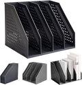 Lemical Magazine Holder 4 Vertical Compartments Collapsible Magazine File by Lemical-US