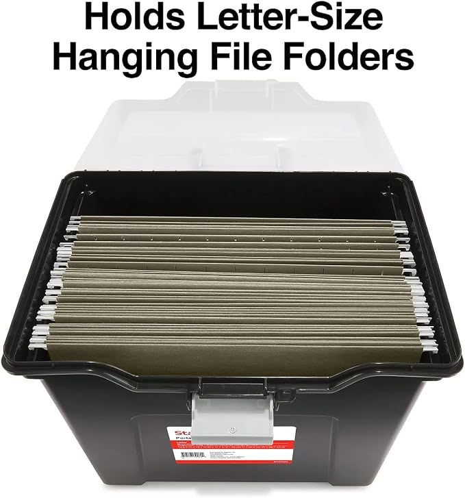 STAPLES File Box File Portable Tote, Letter Size - Image 2