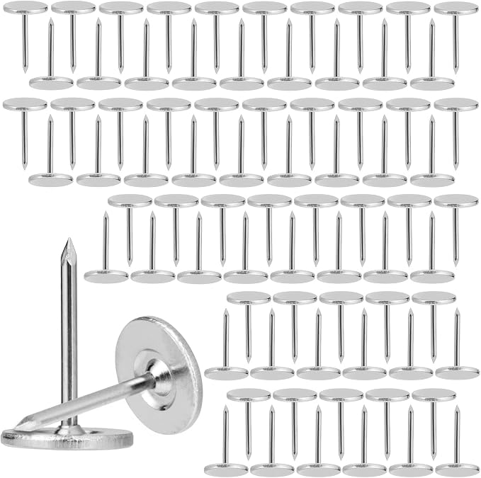 120pcs Flat Head Thumb Tacks for Wall, 0.4" x 0.6" Decorative Wall Pins Nails by Unknown