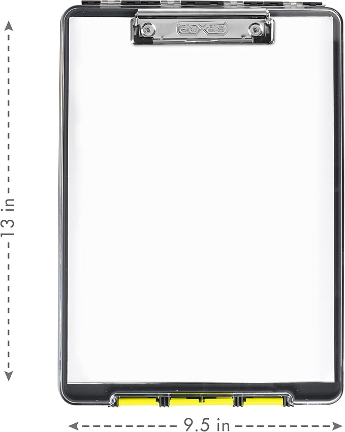 Dexas Clearview Clipcase Clipboard, 13.75 x 9.5 in, Stay Organized and Dry. - Image 2