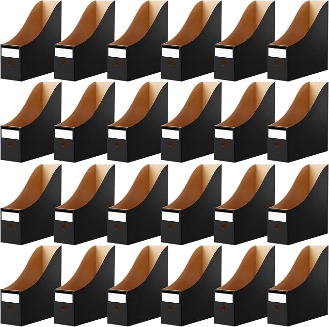 Thenshop 24 Pcs Cardboard Magazine File Holder Organizer, Desk File Organizer by Thenshop