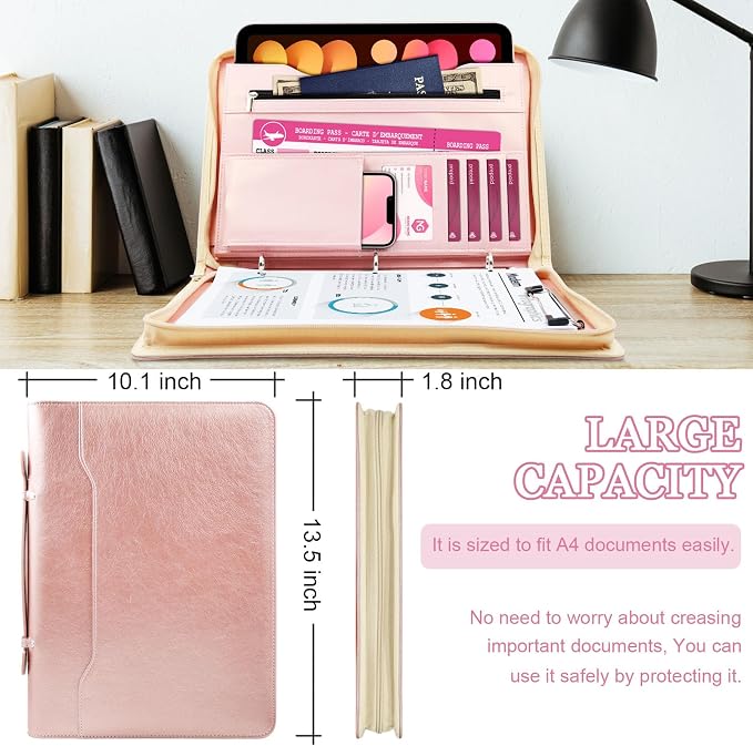 Faux Leather Portfolio Binder - Image 4