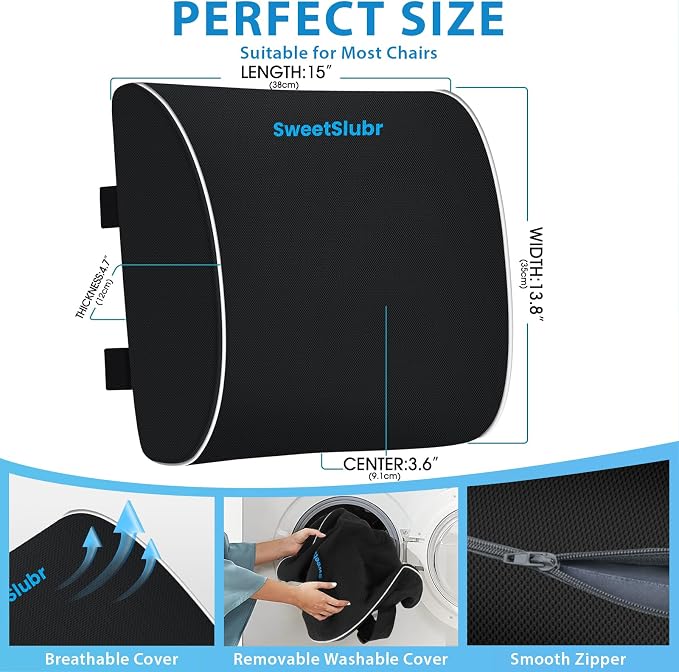 SweetSlubr Large Lumbar Support Pillow - Image 3